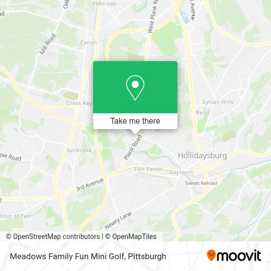 Meadows Family Fun Mini Golf map