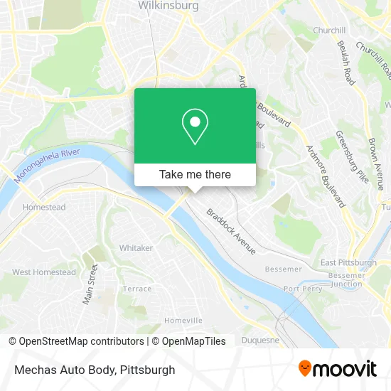 Mechas Auto Body map