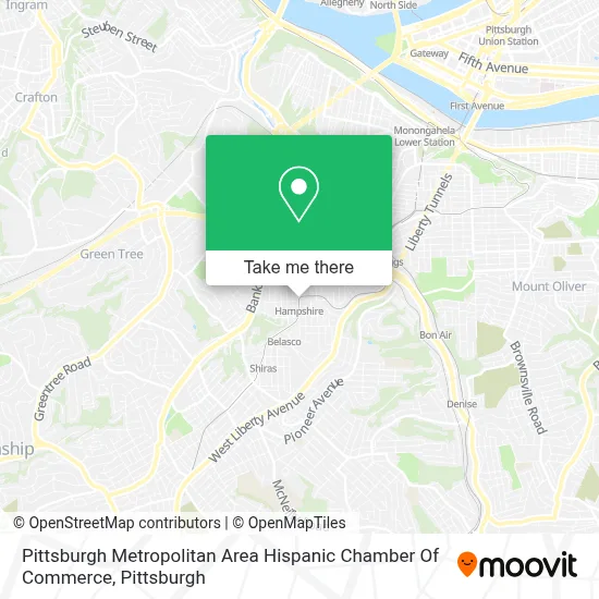 Pittsburgh Metropolitan Area Hispanic Chamber Of Commerce map