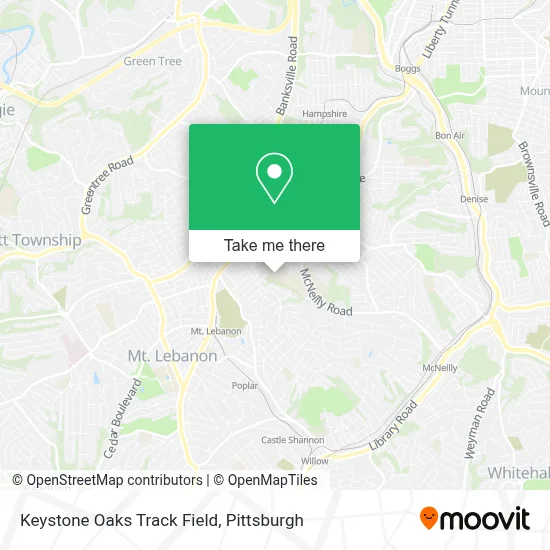 Keystone Oaks Track Field map