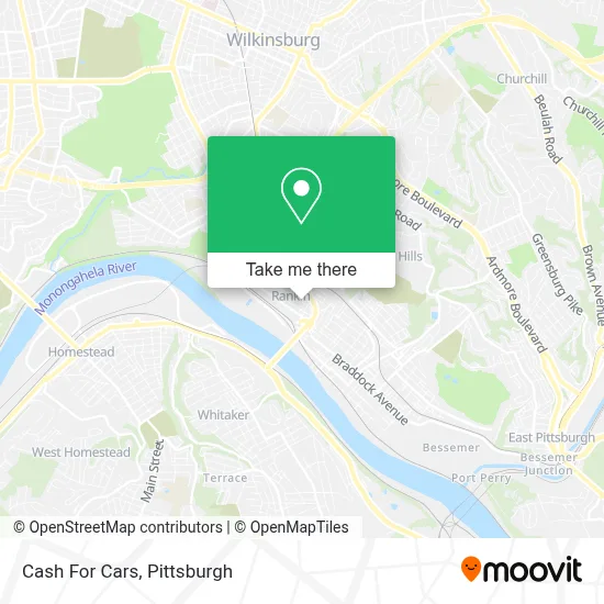 Cash For Cars map