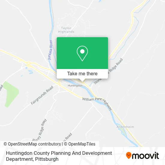 Huntingdon County Planning And Development Department map