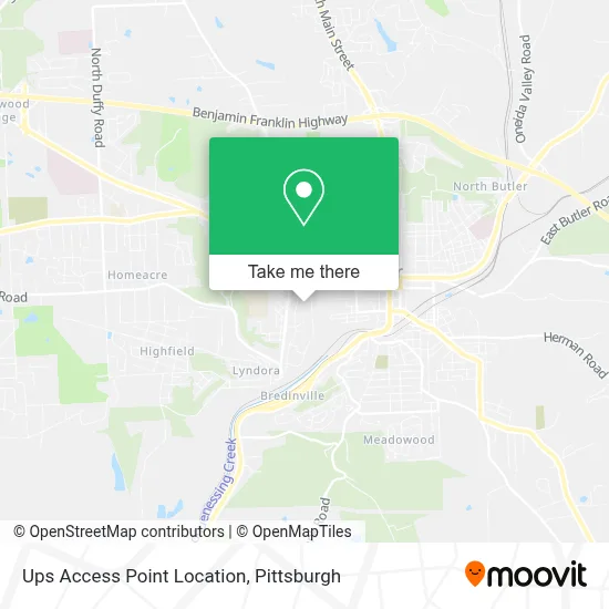 Ups Access Point Location map