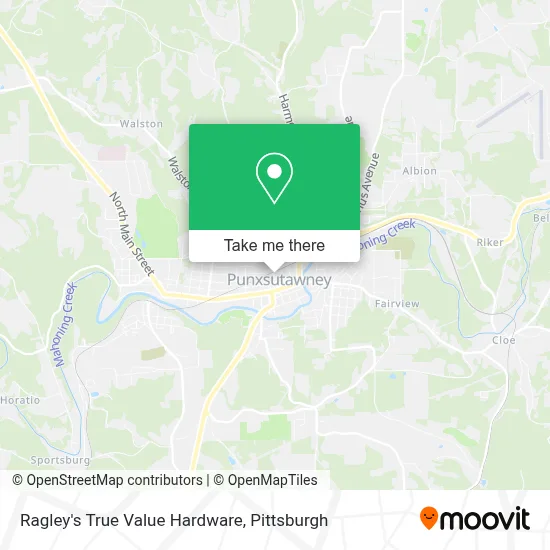 Ragley's True Value Hardware map