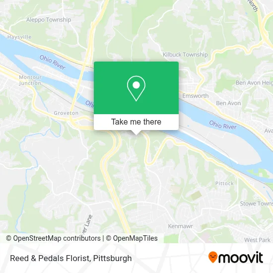 Reed & Pedals Florist map