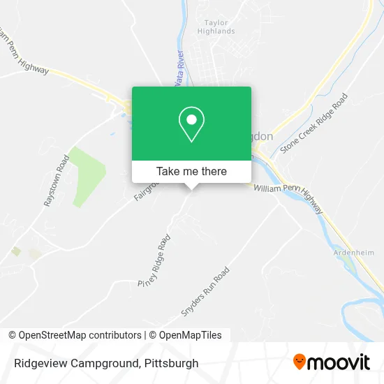 Ridgeview Campground map