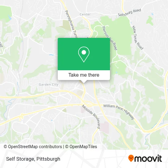 Self Storage map