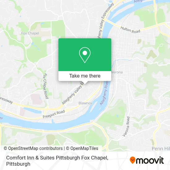 Comfort Inn & Suites Pittsburgh Fox Chapel map