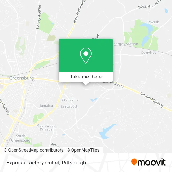 Express Factory Outlet map