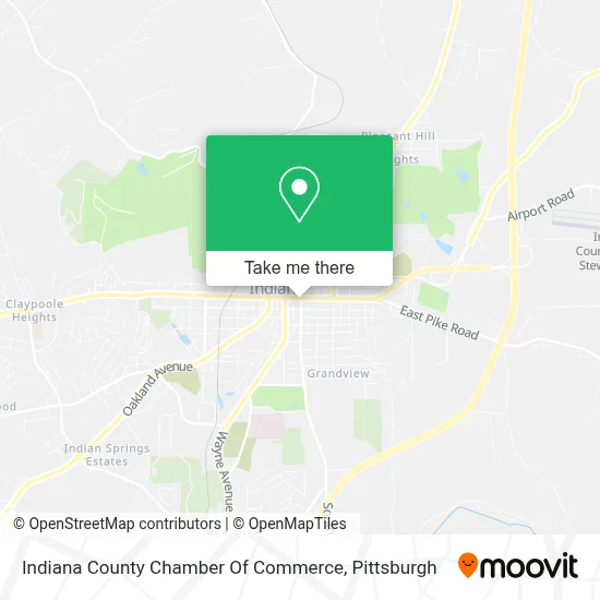 Indiana County Chamber Of Commerce map