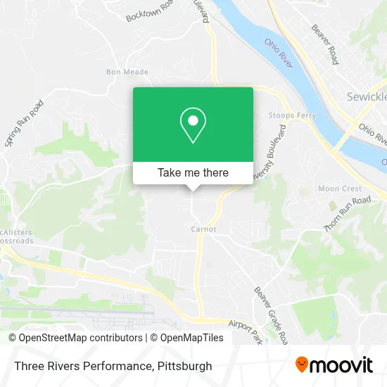 Three Rivers Performance map