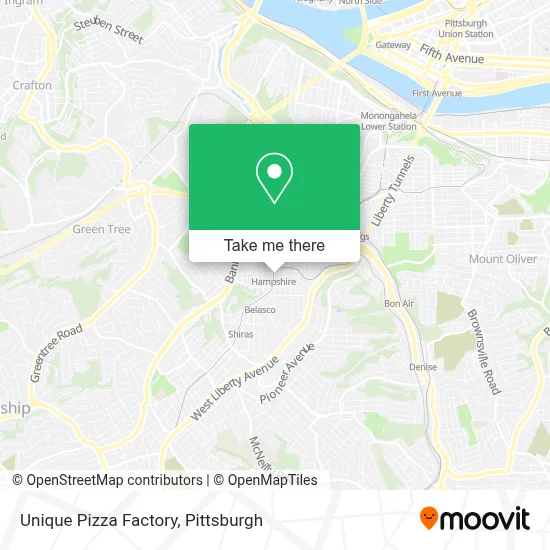 Unique Pizza Factory map