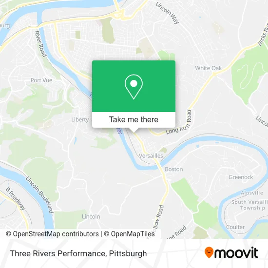 Three Rivers Performance map