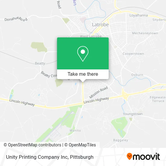 Unity Printing Company Inc map