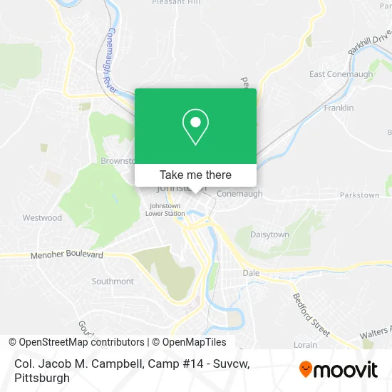 Col. Jacob M. Campbell, Camp #14 - Suvcw map