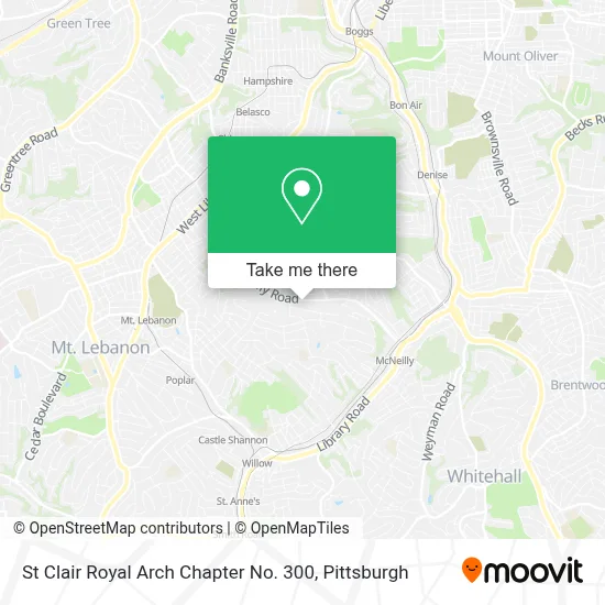 St Clair Royal Arch Chapter No. 300 map