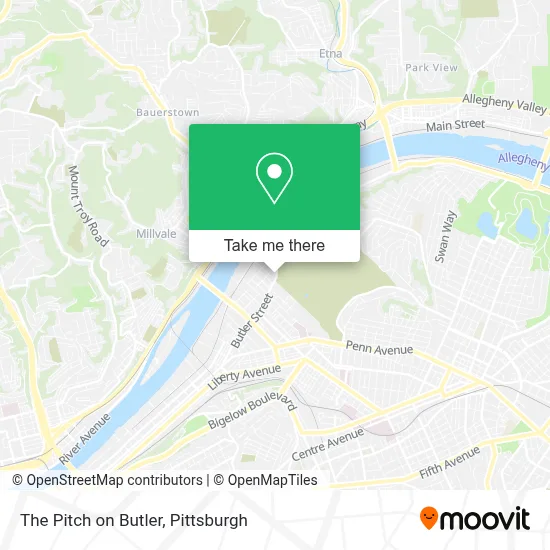 The Pitch on Butler map