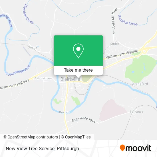 New View Tree Service map