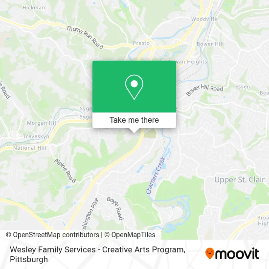 Wesley Family Services - Creative Arts Program map