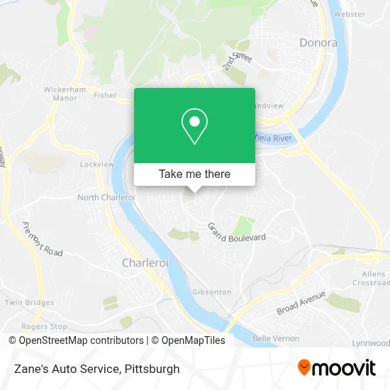 Zane's Auto Service map