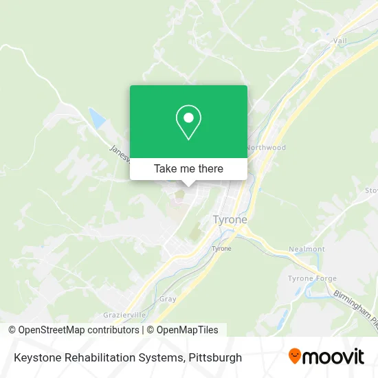 Keystone Rehabilitation Systems map