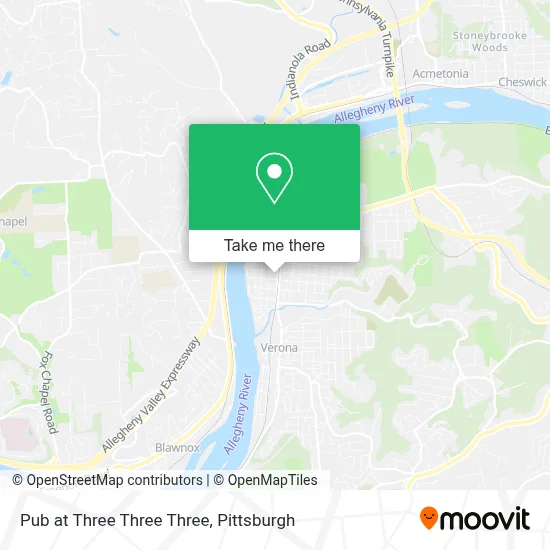 Pub at Three Three Three map