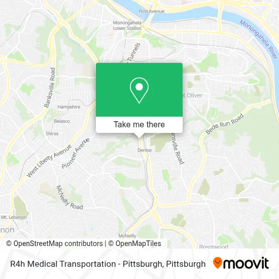 R4h Medical Transportation - Pittsburgh map