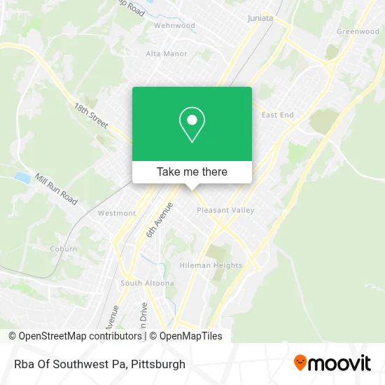 Rba Of Southwest Pa map