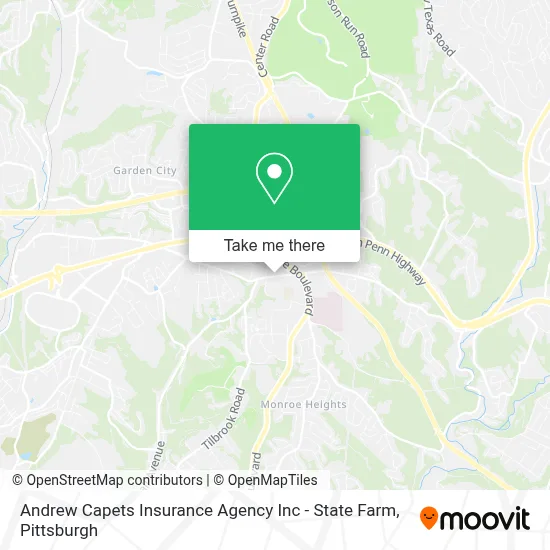 Andrew Capets Insurance Agency Inc - State Farm map