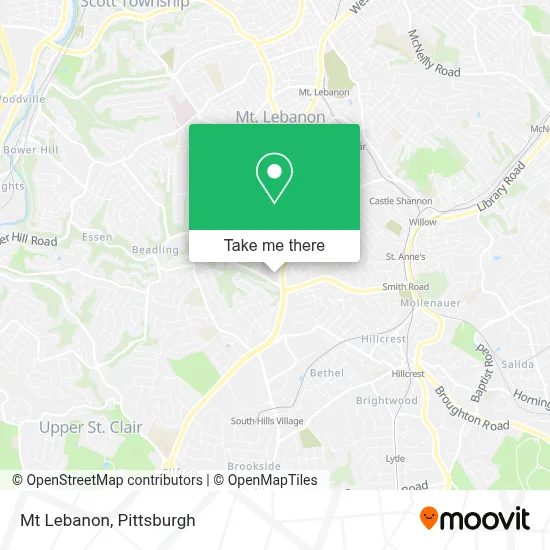 Mt Lebanon map