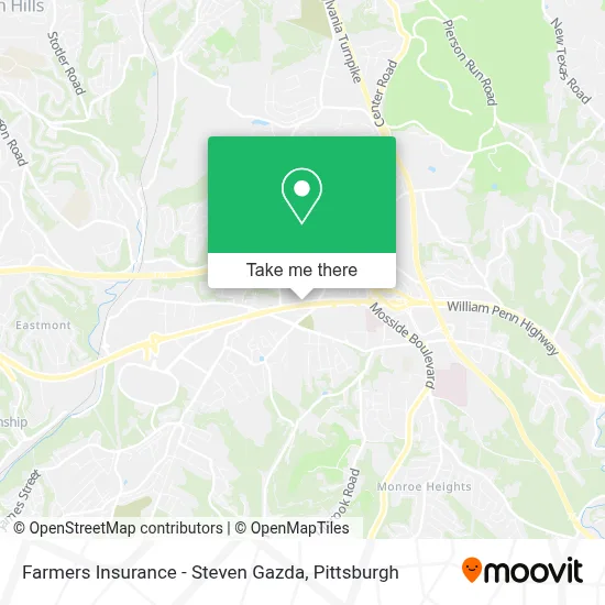 Farmers Insurance - Steven Gazda map