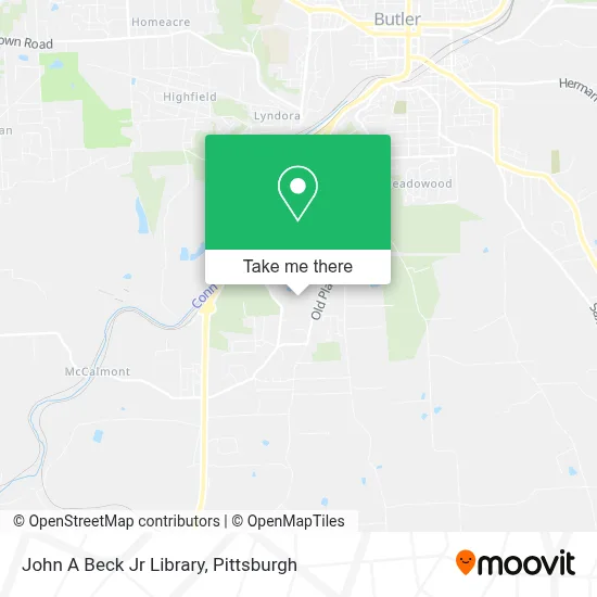 John A Beck Jr Library map