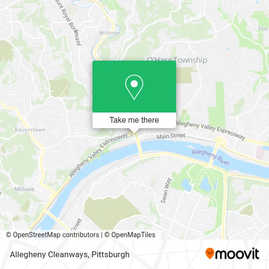 Allegheny Cleanways map