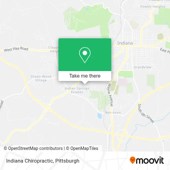 Indiana Chiropractic map
