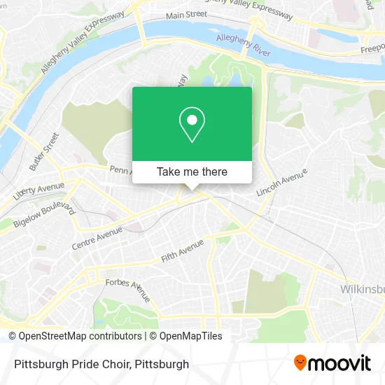 Pittsburgh Pride Choir map