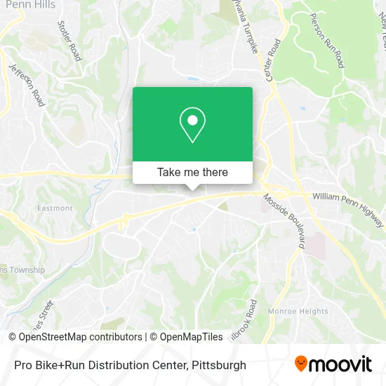 Pro Bike+Run Distribution Center map