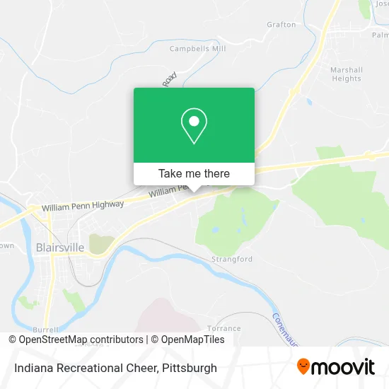 Indiana Recreational Cheer map