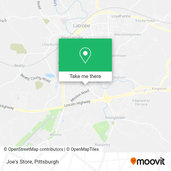 Joe's Store map