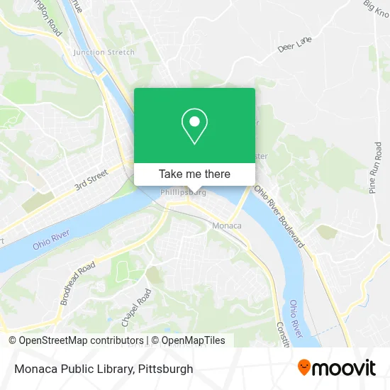 Monaca Public Library map