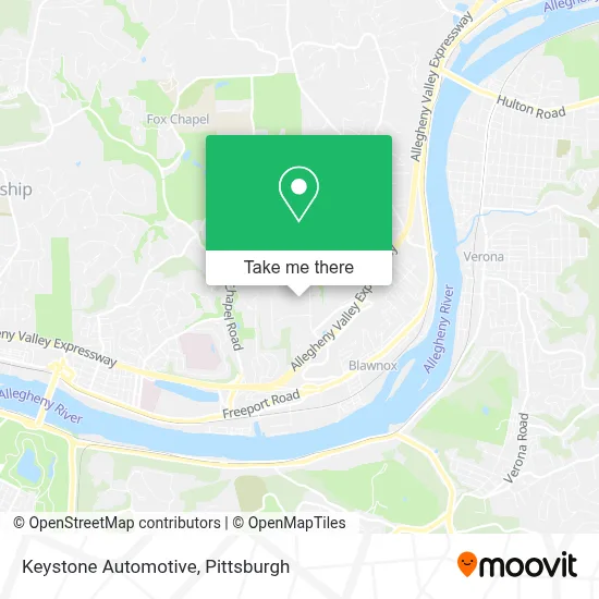 Keystone Automotive map