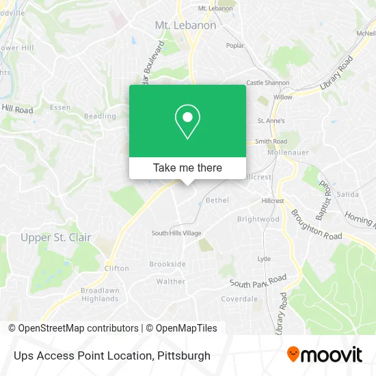 Ups Access Point Location map