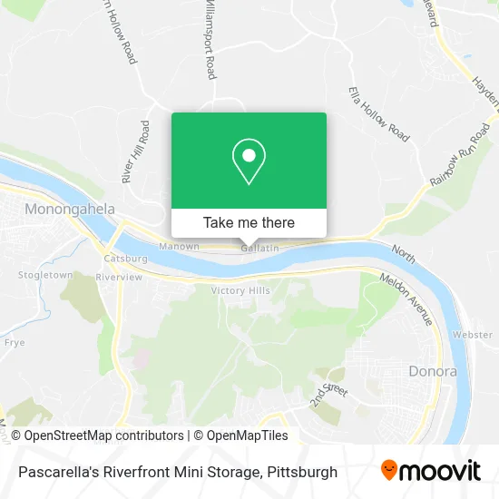 Pascarella's Riverfront Mini Storage map