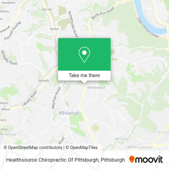 Healthsource Chiropractic Of Pittsburgh map