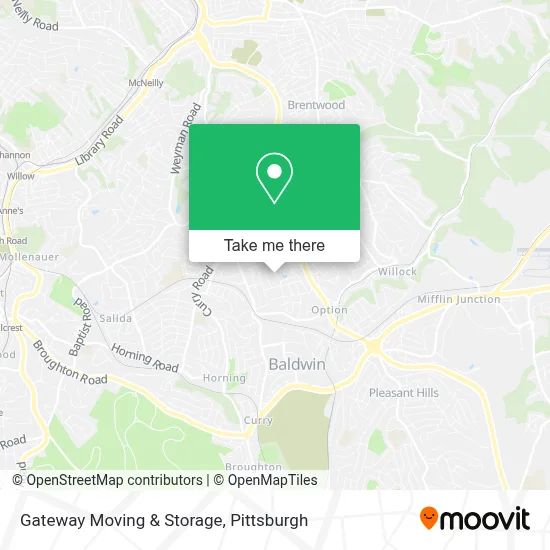 Gateway Moving & Storage map