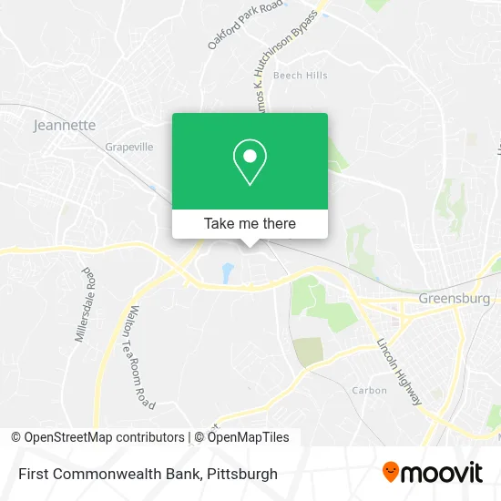 First Commonwealth Bank map