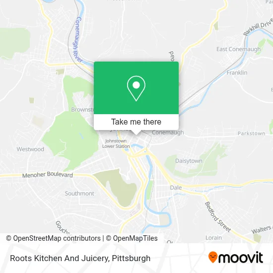 Roots Kitchen And Juicery map