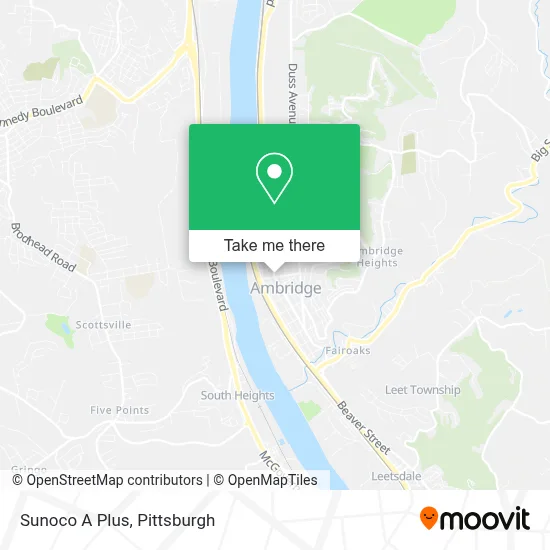 Sunoco A Plus map