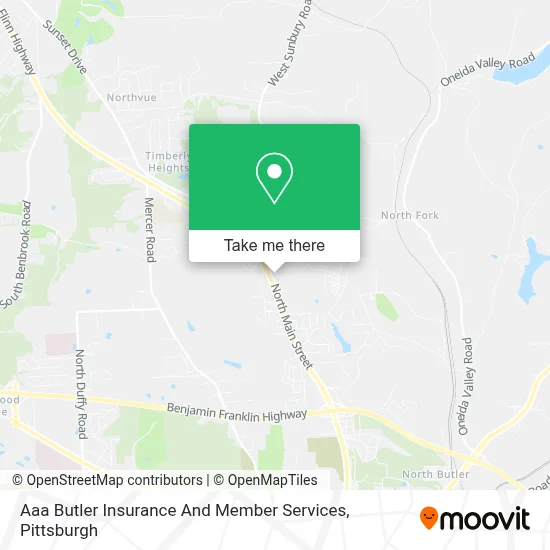Aaa Butler Insurance And Member Services map