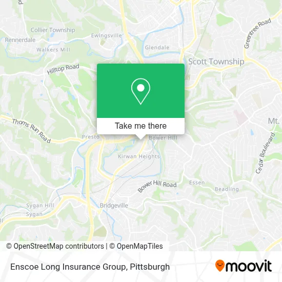 Enscoe Long Insurance Group map