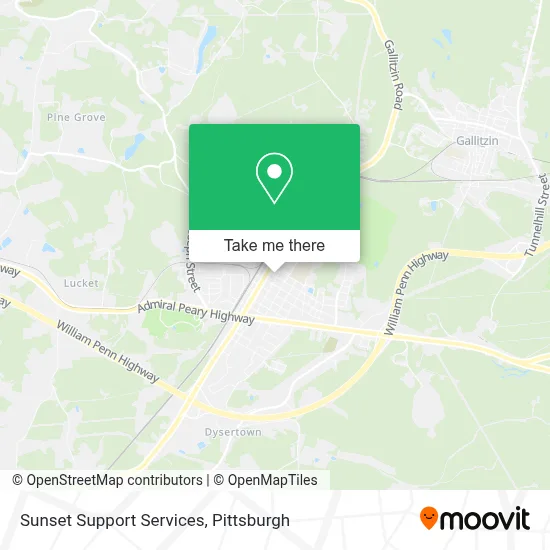 Sunset Support Services map